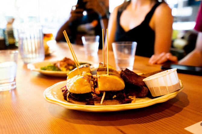 Downtown Food Tour with Drinks - First Avenue stories, the Seattle Art Museum, and Hammering Man