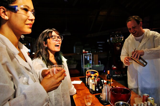 Mad Scientist Cocktail and Mocktail Lab - Your lab coat, scientist name, and first orientation