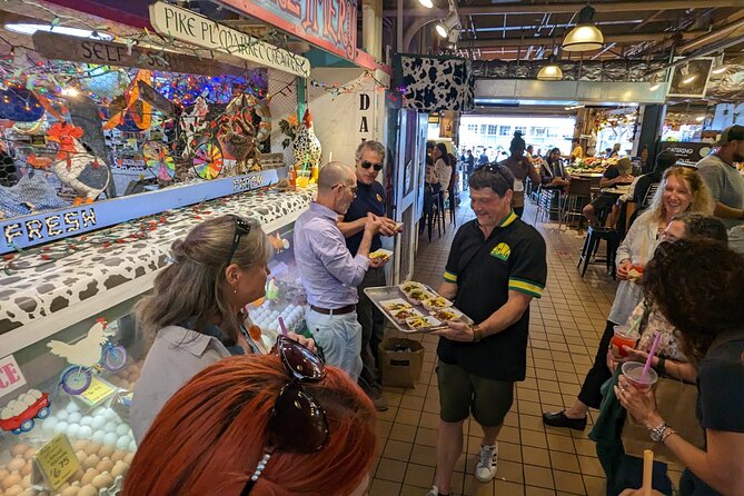 Meet the Market- Food and Fun tour in Pike Place Market - Filipino food and pizza at two standout counters