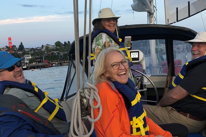 Mid-Day & Sunset Sailing on Seattle's Majestic Puget Sound - Leaving Shilshole Bay Marina with Seattle behind you