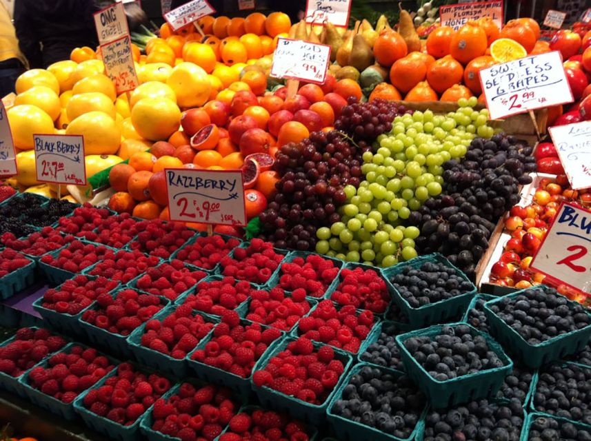 Seattle: Pike Place Market Guided Tasting Tour - Savory stops: salmon, chowder, biscuits, and more