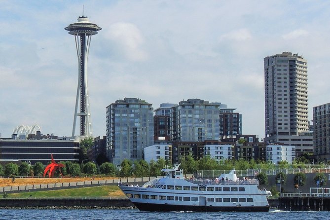 Seattle's Original Guided Harbor Cruise - Myrtle Edwards Park and the Space Needle connect city and shore