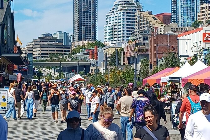 Seattle Waterfront Electric Scooter Tour with Great Wheel - Tall ships, the Edgewater Hotel, and local pop culture