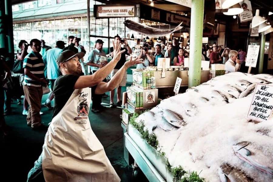 Secret Food Tours: Seattle Pike Place Market - Sesame chicken adds a savory turn